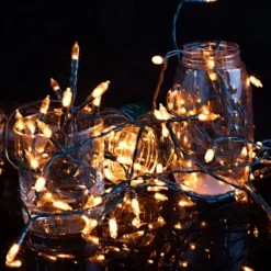 100-Count Orange Halloween LED String Lights 33ft