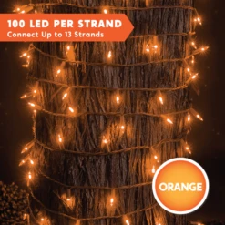 100-Count Orange LED Halloween String Lights 32.4ft 11 100-Count Orange LED Halloween String Lights 32.4ft -Spirit Halloween Shop 100 Count Orange LED 8 Modes Green Wire Light Set 42.9ft 4 600x600 1