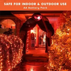 100-Count Orange LED Halloween String Lights 34.6ft -Spirit Halloween Shop 100 Count Orange LED Halloween String Lights 34 4 600x600 1