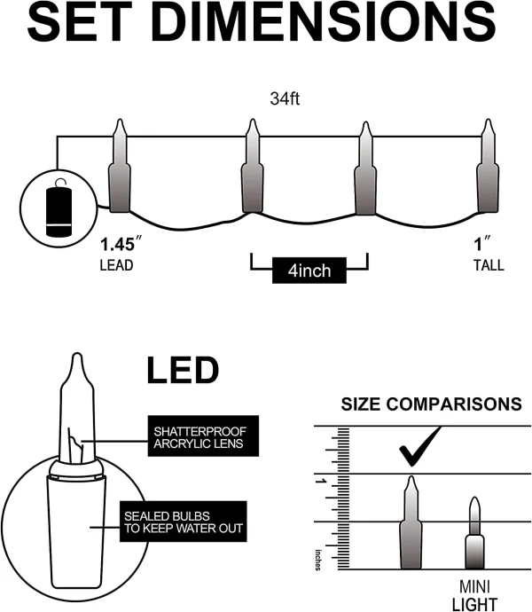 100-Count Purple Halloween LED String Lights 34ft 8 100-Count Purple Halloween LED String Lights 34ft - Image 6