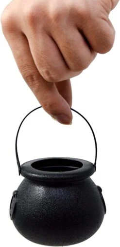 4pcs Black Cauldron Halloween Bucket With Handle -Spirit Halloween Shop 10245 3 600x1231 1