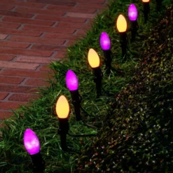 10pcs Halloween Orange & Purple Pathway Lights 19ft