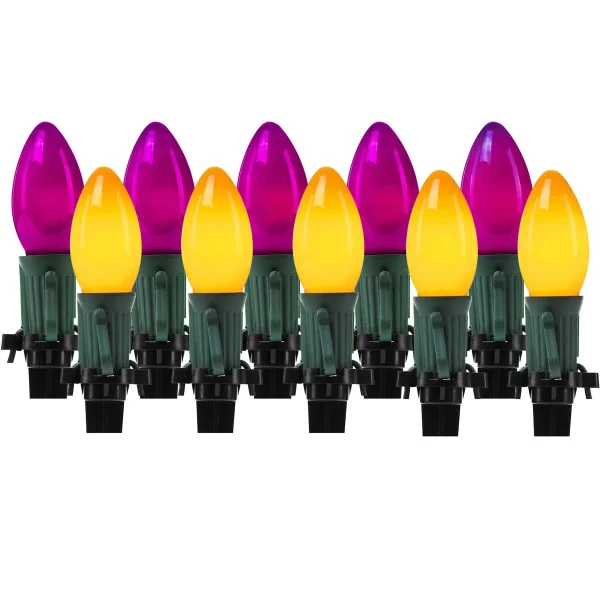 10pcs Halloween Orange & Purple Pathway Lights 19ft 6 10pcs Halloween Orange & Purple Pathway Lights 19ft - Image 4