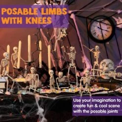 10Pcs Halloween Hanging Posable Skeletons 16in -Spirit Halloween Shop 10Pcs Halloween Hanging Posable Skeletons 16in 4 600x600 1
