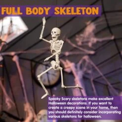 10Pcs Halloween Hanging Posable Skeletons 16in -Spirit Halloween Shop 10Pcs Halloween Hanging Posable Skeletons 16in 8 600x600 1