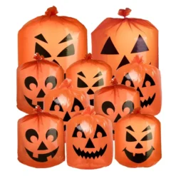 10Pcs Orange Jack'O Lantern Bags -Spirit Halloween Shop 10Pcs Orange JackO Lantern Bags 3 result scaled 600x600 1