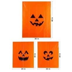 10Pcs Orange Jack'O Lantern Bags -Spirit Halloween Shop 10Pcs Orange JackO Lantern Bags 5 result scaled 600x600 1
