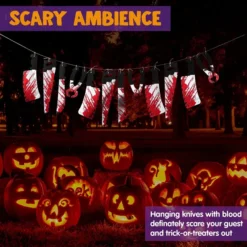 10Pcs Weapon Garland &Bloody Window Stickers 11*14 In -Spirit Halloween Shop 10Pcs Weapon Garland Bloody Window Stickers 5 result 600x600 1