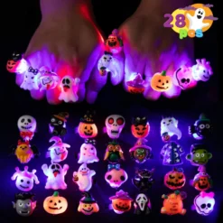 28pcs Spooky Halloween LED Light Up Rings -Spirit Halloween Shop 11626 2 result 600x600 1