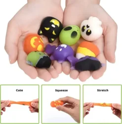 36Pcs Squishy Toys In Blind Bags With 12 Halloween Characters -Spirit Halloween Shop 12 Designs Halloween Mochi Stress Relief 36 Pcs 2 600x608 1
