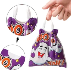 96pcs Drawstring Halloween Treat Bags -Spirit Halloween Shop 12 Designs Trick or Treat Drawstring Bags 96 Pcs 6 600x590 1