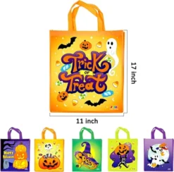 12pcs Large Halloween Tote Bags 13 12pcs Large Halloween Tote Bags -Spirit Halloween Shop 12 Halloween Large Treat Goody Tote Bags 5 600x593 1