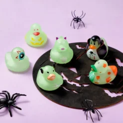 12Pcs Halloween Duckies Glow In The Dark Bath Toys -Spirit Halloween Shop 12 Pcs 6 Designs Halloween Duckies Glow in the Dark 6 result 600x600 1