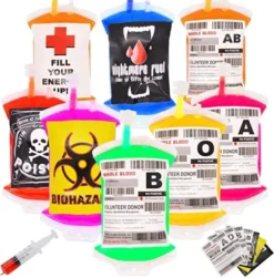 12pcs Halloween Blood Bags 12oz