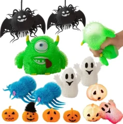 12Pcs Glow In The Dark Squishy Toys For Halloween
