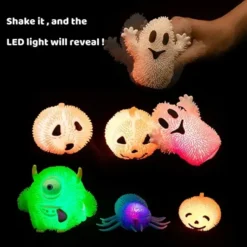 12Pcs Glow In The Dark Squishy Toys For Halloween -Spirit Halloween Shop 12 Pcs Halloween Glow in the Dark Squishy Squeeze Toy 3 600x600 1