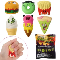 12Pcs Food Squishy Toys In Blind Bags With 6 Designs