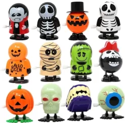 12 Pack Halloween Wind Up Toys