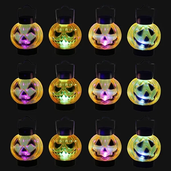 12pcs Light Up Halloween Pumpkin Jack O Lantern 4 12pcs Light Up Halloween Pumpkin Jack O Lantern - Image 2