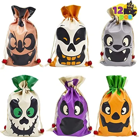 12Pcs Trick Or Treat Canvas Bags 3 12Pcs Trick Or Treat Canvas Bags
