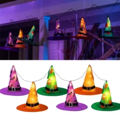 12Pcs Witch Hat String Lights -Spirit Halloween Shop 12Pcs Witch Hat String Lights 6 result 600x600 1