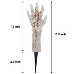 Halloween Bloodstain Zombie Arm Outdoor Decoration -Spirit Halloween Shop 13 White Zombie Arm Stakes 2 600x600 1