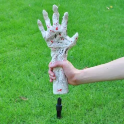 Halloween Bloodstain Zombie Arm Outdoor Decoration -Spirit Halloween Shop 13 White Zombie Arm Stakes 4 600x600 1