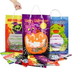 12Pcs See-Through Halloween Tote Bag -Spirit Halloween Shop 13128 2 600x565 1