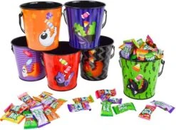 12 Pcs Halloween Steel Bucket -Spirit Halloween Shop 13150 2 600x445 1