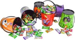 12 Pcs Halloween Steel Bucket -Spirit Halloween Shop 13150 3 600x325 1