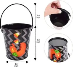 12 Pcs Halloween Steel Bucket -Spirit Halloween Shop 13150 4 600x543 1