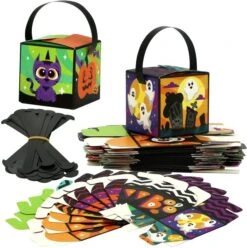 60pcs Halloween Mini Craft Paper Candy Box -Spirit Halloween Shop 13186 2 600x602 1