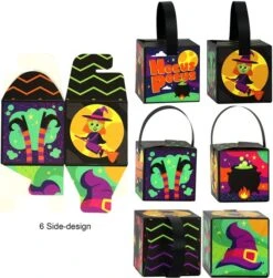 60pcs Halloween Mini Craft Paper Candy Box -Spirit Halloween Shop 13186 3 600x609 1
