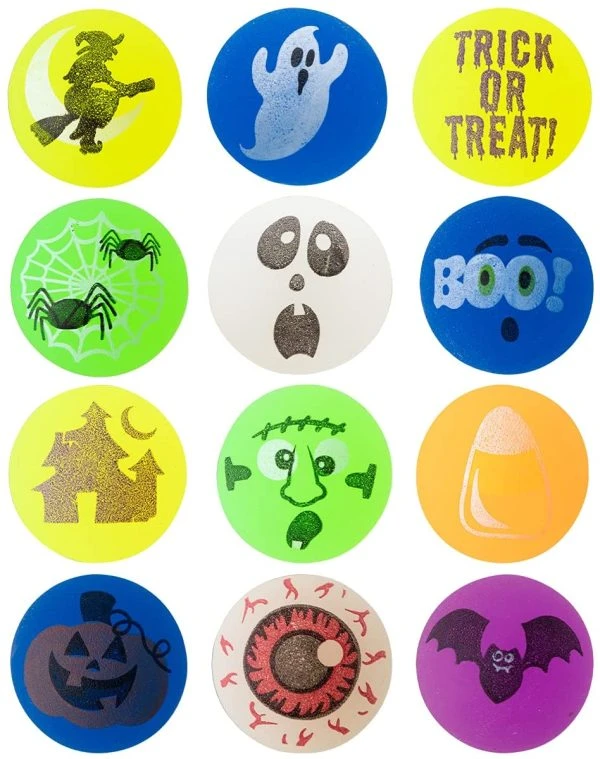 72Pcs Halloween Glow-in-the-Dark Bouncy Balls With 12 Varied Designs 5 72Pcs Halloween Glow-in-the-Dark Bouncy Balls With 12 Varied Designs - Image 3