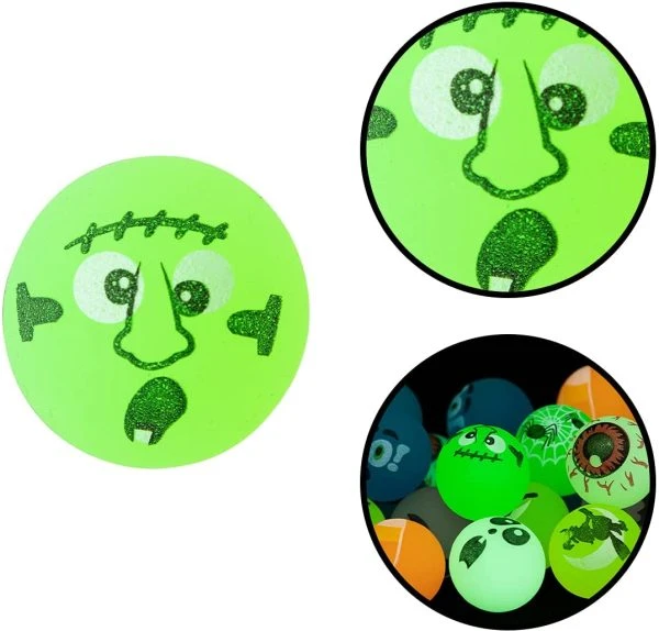 72Pcs Halloween Glow-in-the-Dark Bouncy Balls With 12 Varied Designs 8 72Pcs Halloween Glow-in-the-Dark Bouncy Balls With 12 Varied Designs - Image 6