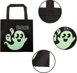 32Pcs Halloween Non-Woven Bags Colorful Glow In The Dark -Spirit Halloween Shop 13342 6 600x574 1