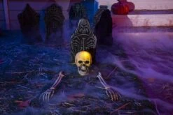 3Pcs Lighted Skull And Skeleton Arms Stakes (Warm Light) -Spirit Halloween Shop 13482 5 600x400 1