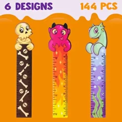 144Pcs Halloween Bookmark Rulers -Spirit Halloween Shop 144Pcs Halloween Bookmark Rulers 4