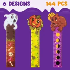 144Pcs Halloween Bookmark Rulers -Spirit Halloween Shop 144Pcs Halloween Bookmark Rulers 7