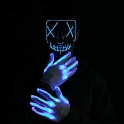 3 Lighting Modes Led Mask Light Up Halloween Costume