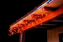 150 Incandescent Orange & Purple Icicle Lights 8.67ft -Spirit Halloween Shop 150 Incandescent Black Wire Icicle Lights Orange amp Purple 2 result 600x401 1