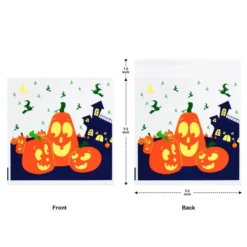 150pcs Halloween Clear Adhesive Cellophane Treat Bags -Spirit Halloween Shop 150Pcs Halloween Clear Self adhesive Candy Bags 7 result 600x600 1