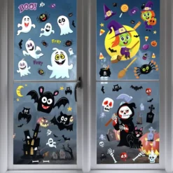 158Pcs Halloween Window Clings -Spirit Halloween Shop 158Pcs Halloween Window Clings 3 result 600x600 1