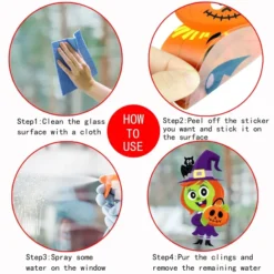 158Pcs Halloween Window Clings -Spirit Halloween Shop 158Pcs Halloween Window Clings 5 result 600x600 1