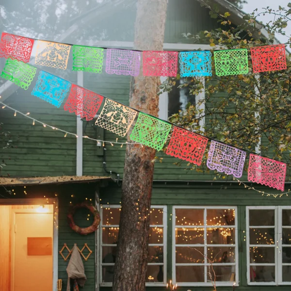 16pcs Plastic Papel Picado Day Of The Dead Banner 6 16pcs Plastic Papel Picado Day Of The Dead Banner - Image 4