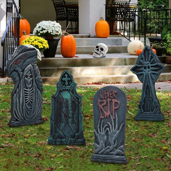 6pcs Tombstone Decorations With Different Styles 17in 7 6pcs Tombstone Decorations With Different Styles 17in - Image 5