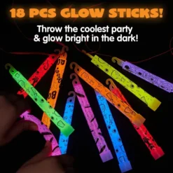 18pcs Halloween Glow Stick Assortment 12 18pcs Halloween Glow Stick Assortment -Spirit Halloween Shop 18 Pcs Halloween Glow Sticks 5 result 600x600 1