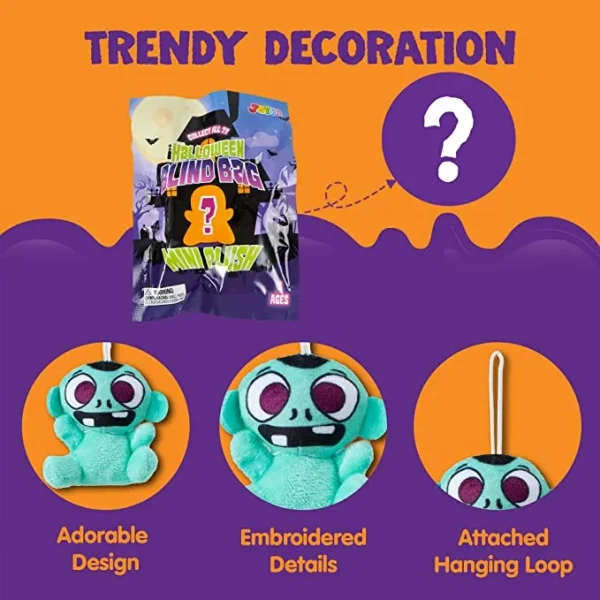 18Pcs Blind Bag Halloween Mini Plush Toy Assortment 5 18Pcs Blind Bag Halloween Mini Plush Toy Assortment - Image 3