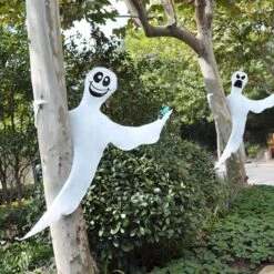 2Pcs Halloween Bendable Tree Wrap Ghost 53in