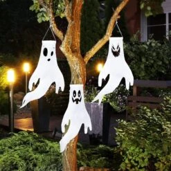 3pcs Halloween Hanging Ghost Decoration 18in